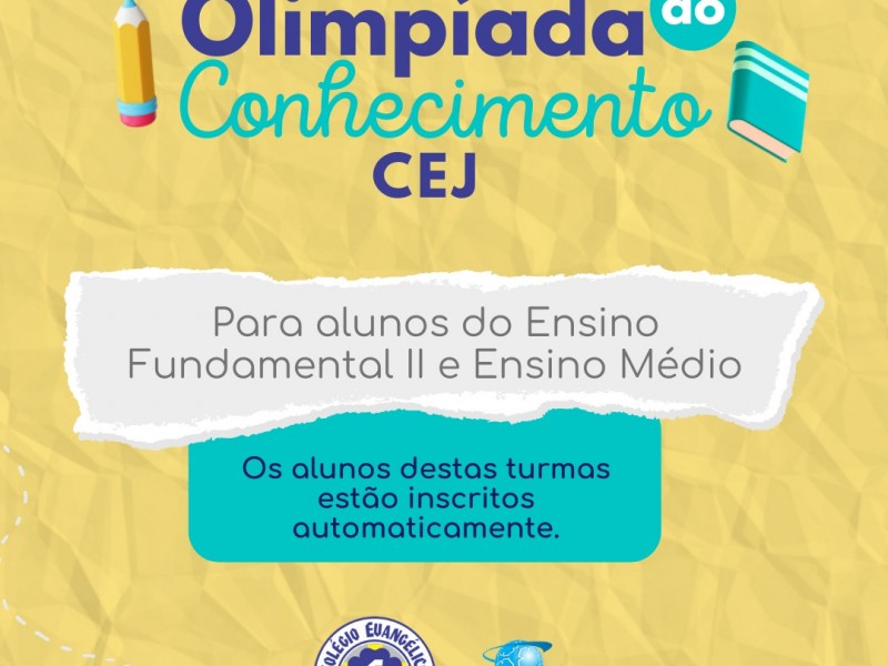 Prepare-se! A Olimpíada do Conhecimento voltou!